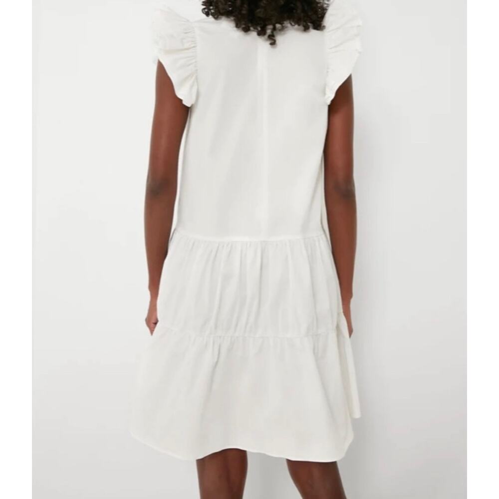 Tuckernuck Pomander Place Corrine Mini Flutter Sleeve Dress White XL Resort Wear - Picture 3 of 14